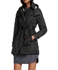 Burberry Brit Finsbridge Long Quilted Coat