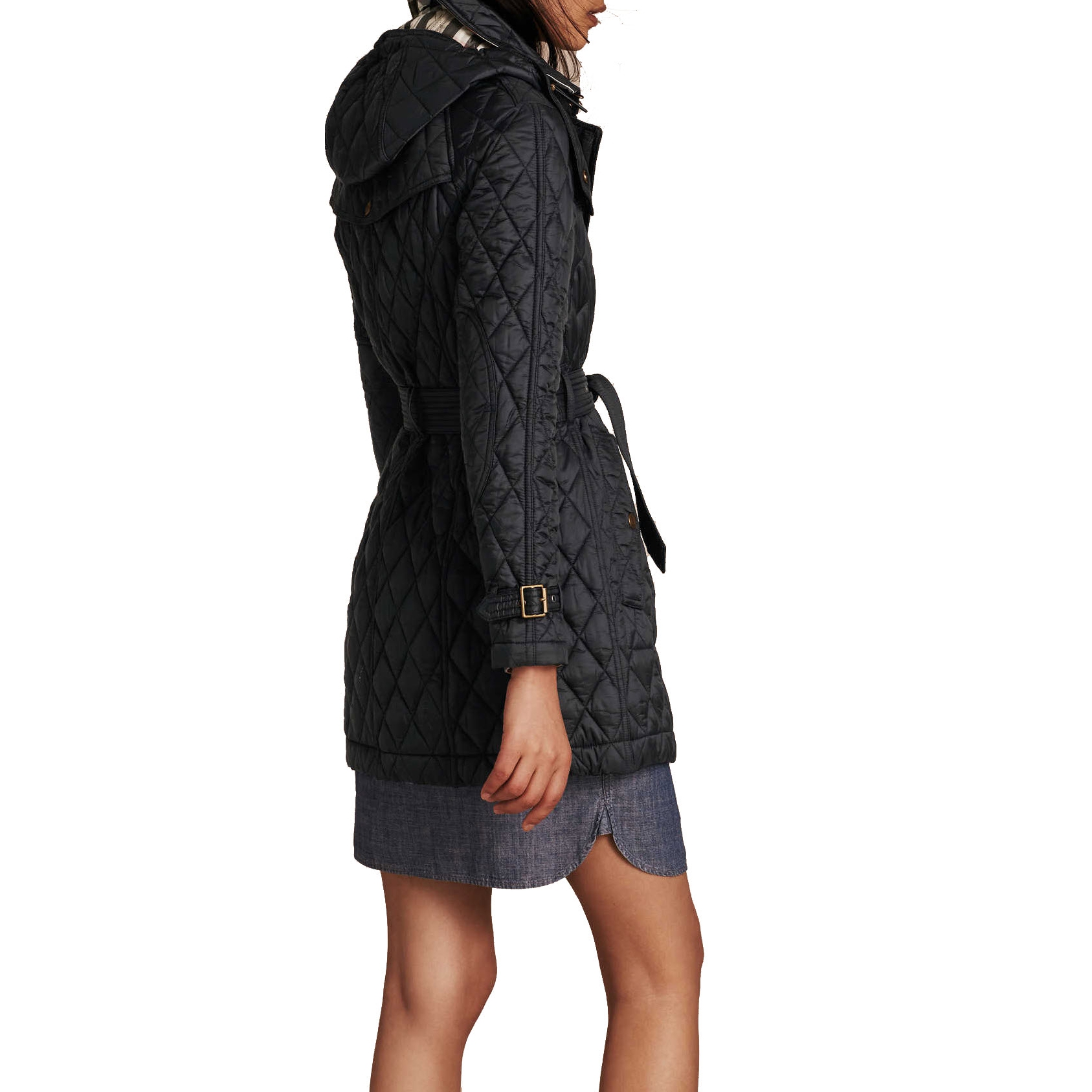 Burberry Brit Finsbridge Long Quilted Coat