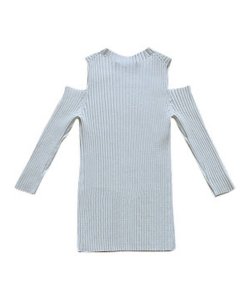 Maje Manu Cut-Out Ribbed-Knit Top