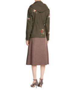Red Valentino Embroidered Military Canvas Jacket
