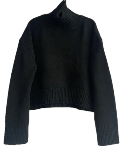 Celine-high-low-cashmere-sweater-black