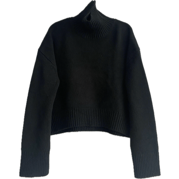 Celine-high-low-cashmere-sweater-black