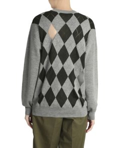 Alexander Wang Crewneck Argyle Sweater