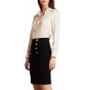 Burberry London Stretch Technical Cotton Military Skirt