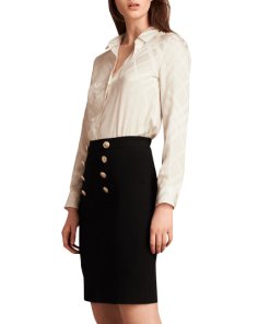 Burberry London Stretch Technical Cotton Military Skirt