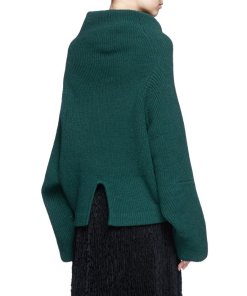 Toga Oversized Merino Wool Ribbed Turtleneck Sweater