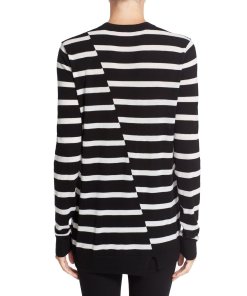 McQ Alexander McQueen Embroidered Swallow Striped Sweater