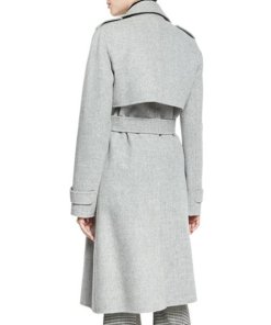 Theory Double-Face Wool-Cashmere Trench Coat