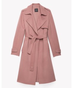 Theory Double-Face Wool-Cashmere Trench Coat