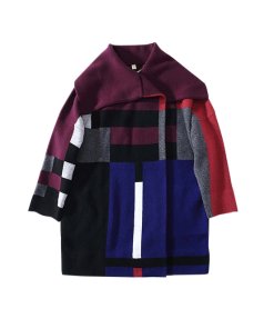 Burberry Check Wool Cashmere Cardigan Coat