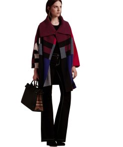 Burberry Check Wool Cashmere Cardigan Coat