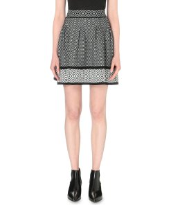 Maje Jupon Jacquard Knit Mini Skirt