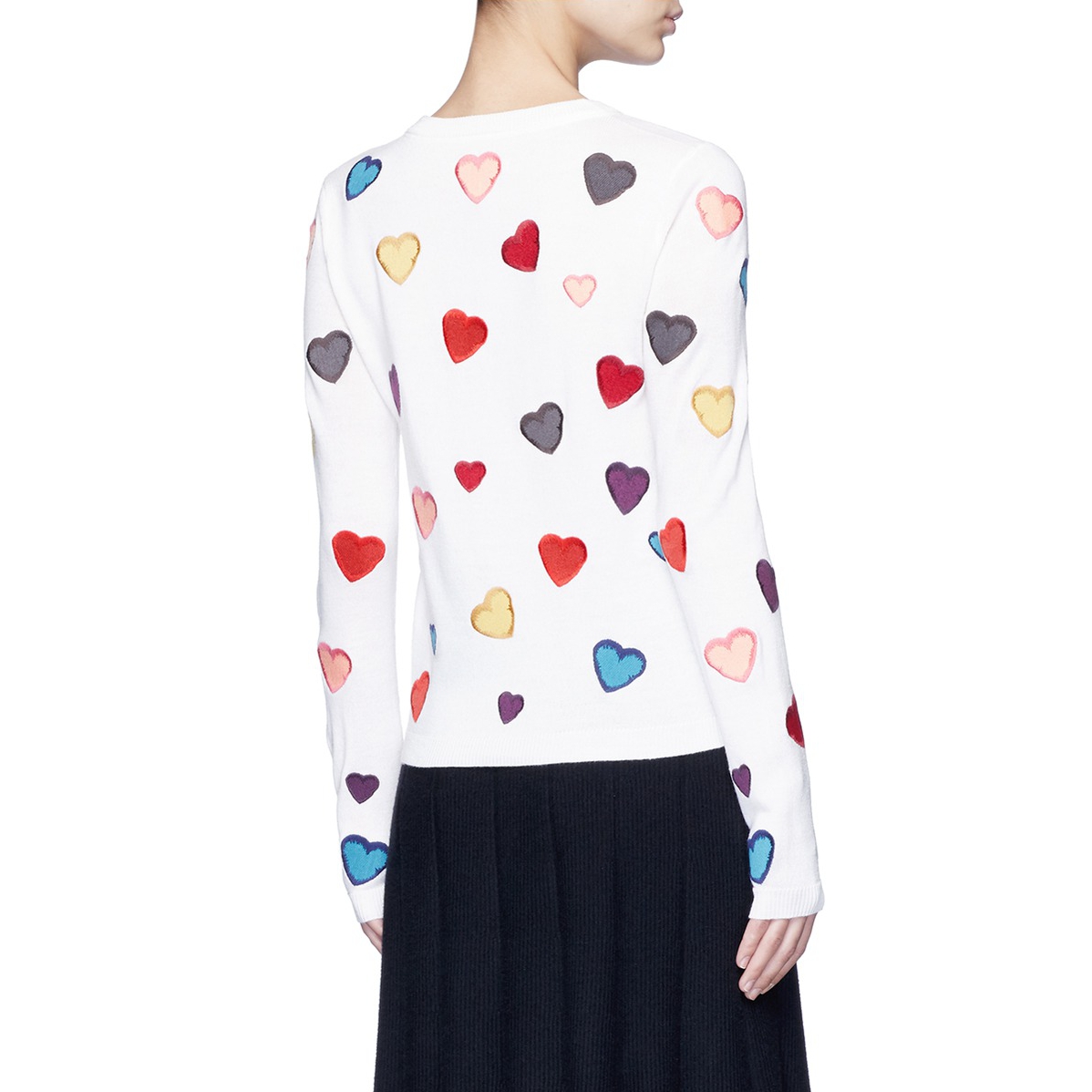 Alice + Olivia Heart Embroidered Wool Cardigan – evaChic