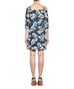Marni Floral Cotton and Linen Gabardine Dress