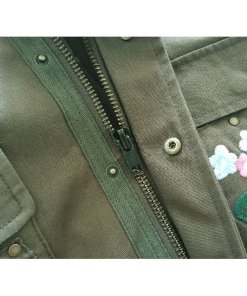 Red Valentino Embroidered Military Canvas Jacket