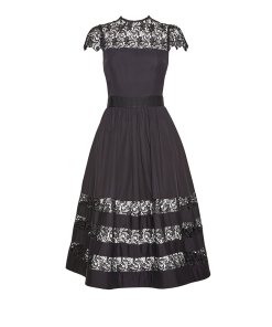 Alice + Olivia Mallie Lace-Inset Dress