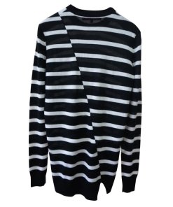 McQ Alexander McQueen Embroidered Swallow Striped Sweater