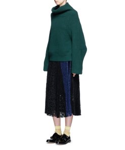 Toga Oversized Merino Wool Ribbed Turtleneck Sweater