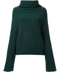 Toga Oversized Merino Wool Ribbed Turtleneck Sweater