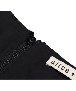 Alice + Olivia Cary Print V-Neck Blouson Fit & Flare Dress