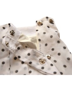 Theory Lewdill Pleated Polka Dot Silk-Georgette Skirt