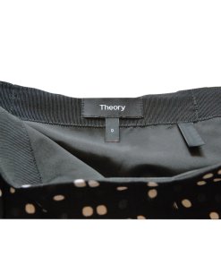 Theory Lewdill Pleated Polka Dot Silk-Georgette Skirt