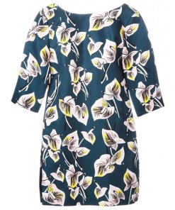 Marni Floral Cotton and Linen Gabardine Dress