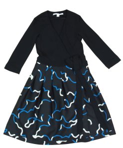 Diane von Furstenberg Jewel Silk Combo Wrap Dress