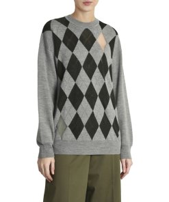 Alexander Wang Crewneck Argyle Sweater