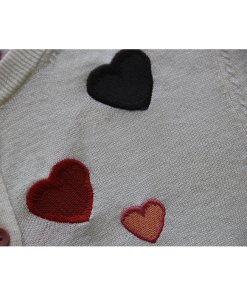 Alice + Olivia Heart Embroidered Wool Cardigan