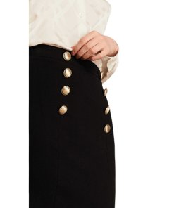 Burberry London Stretch Technical Cotton Military Skirt