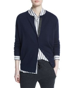 Brunello Cucinelli Monili-Placket Cashmere Cardigan
