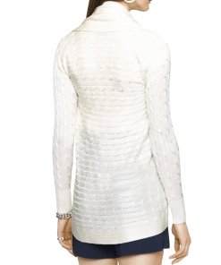 Ralph Lauren Black Label Silk Cable-Knit Circle Cardigan