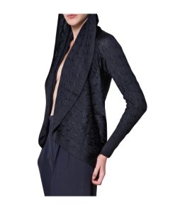 Ralph Lauren Black Label Silk Cable-Knit Circle Cardigan