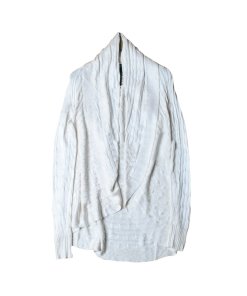 Ralph Lauren Black Label Silk Cable-Knit Circle Cardigan