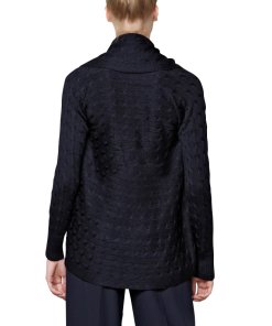 Ralph Lauren Black Label Silk Cable-Knit Circle Cardigan