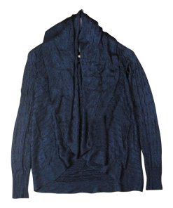 Ralph Lauren Black Label Silk Cable-Knit Circle Cardigan