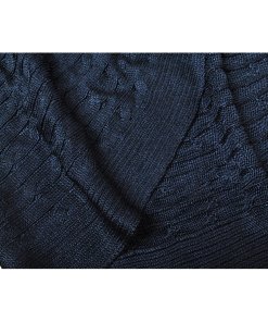 Ralph Lauren Black Label Silk Cable-Knit Circle Cardigan