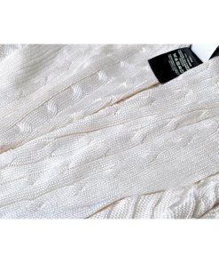 Ralph Lauren Black Label Silk Cable-Knit Circle Cardigan