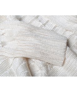 Ralph Lauren Black Label Silk Cable-Knit Circle Cardigan