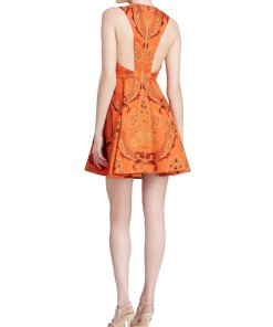 Alice + Olivia Mollie Fit & Flare Brocade Dress