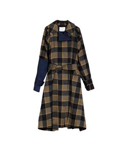 3.1 Phillip Lim Oversized D-ring Strap Check Trenchcoat