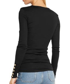 Balmain Button Detail Wool & Cashmere Blend Sweater