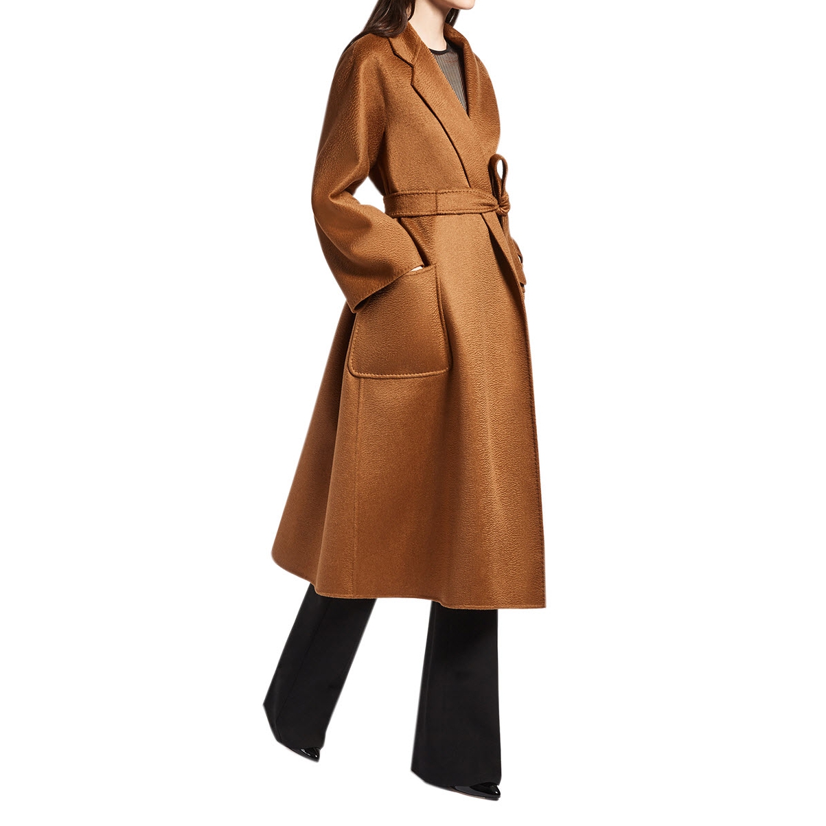 max mara labbro tobacco Max Mara Labbro Cashmere Coat