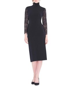 Alice + Olivia Kala Lace Sleeve Dress