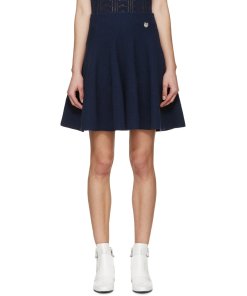 Kenzo Tiger Knit Flared Mini Skirt