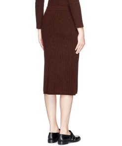The Row Anneli Ribbed Cashmere Skirt