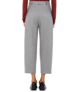 Acne Studios Milli High-Waist Wool-Blend Cropped Pants