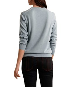 Burberry Floral Intarsia Merino Wool Sweater