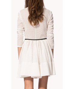 Maje Rayane Lace Puffball Dress